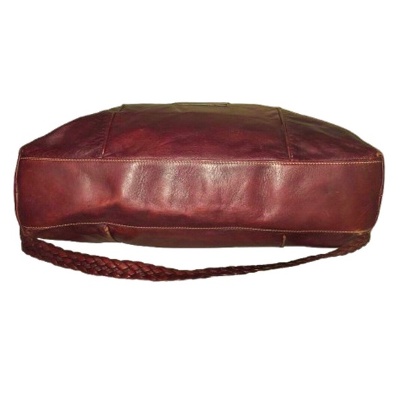 M GUCCI Supreme Wine Leather Oversized Messenger Top Zip Bag With: DUST BAG - Picture 7 of 16